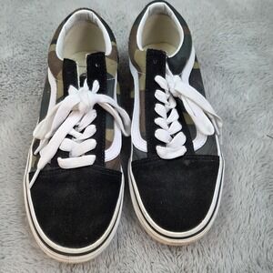 Vans Mens Shoes Sz 5.5 Lace Up Pro Desert Black Camo Low Top Old Skool Sneaker